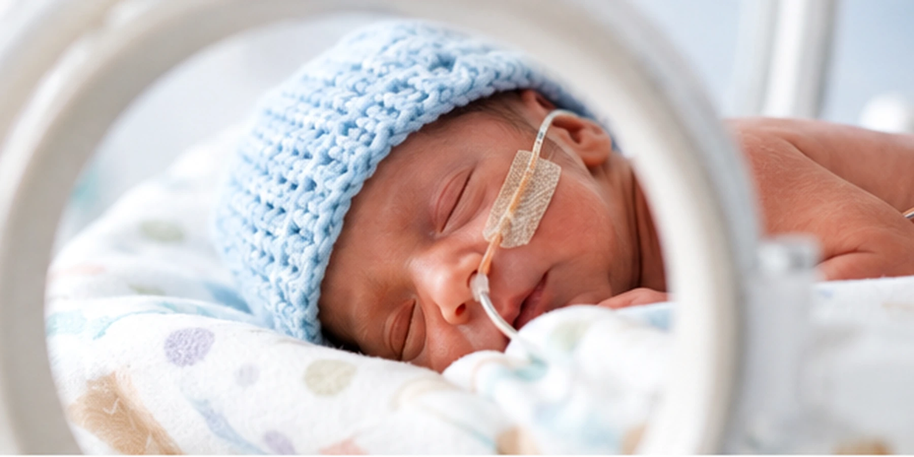 Premature baby receiving neonatal care